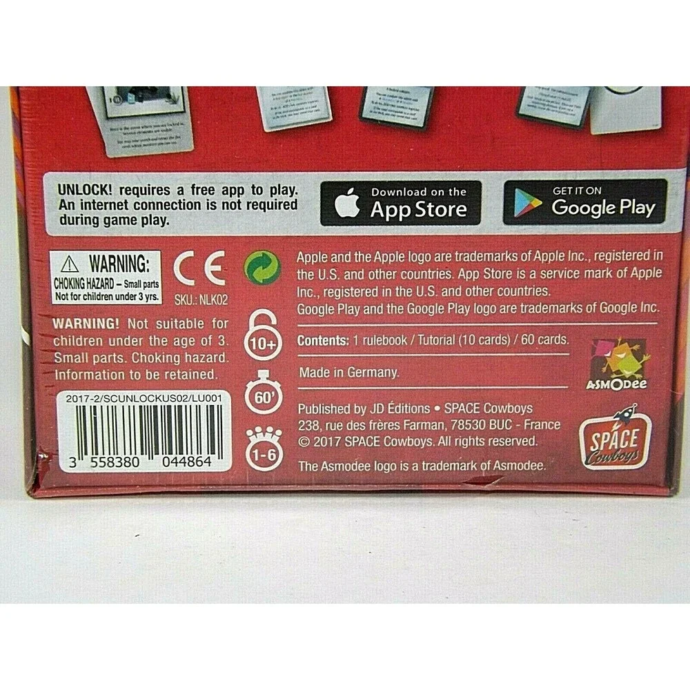 UNLOCK! Squeek & Sausage & Tonipals Treasure Card Game  Escape Room Strategy New